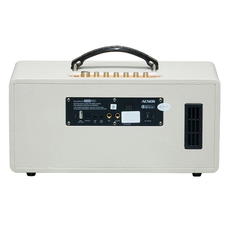 Loa Acnos KS369 Plus, Bass 14cm x 2, Công suất 150W, Bluetooth 5.0, USB OTG LIVE, OPTICAL, Kèm 2 Mic-5