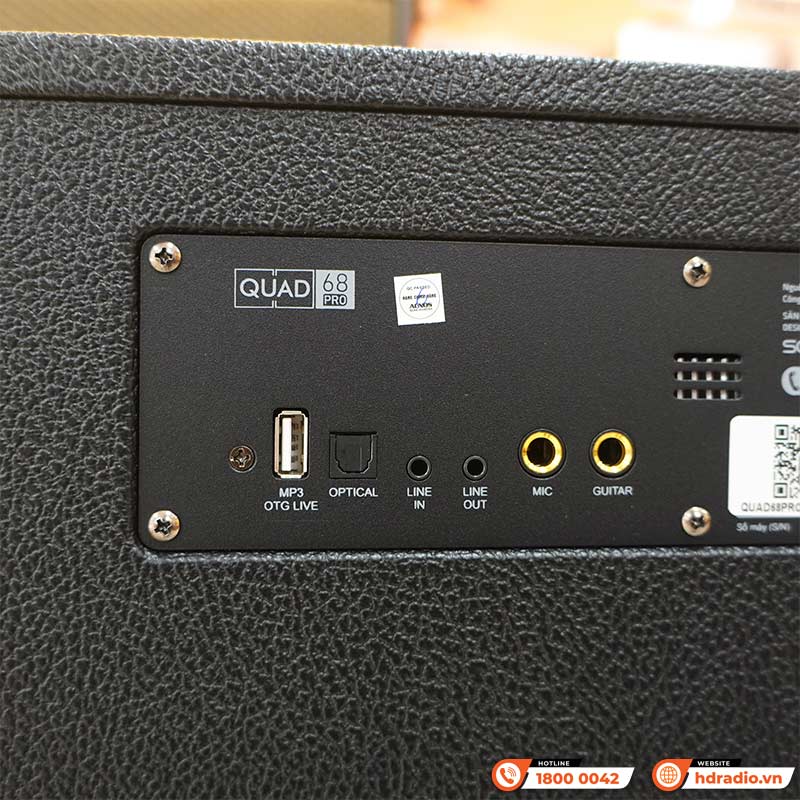 Loa Acnos QUAD 68 Pro, Công Suất 180W, Bluetooth, AUX, Optical, Mic Wireless Stereo, 2 Tay Micro-5