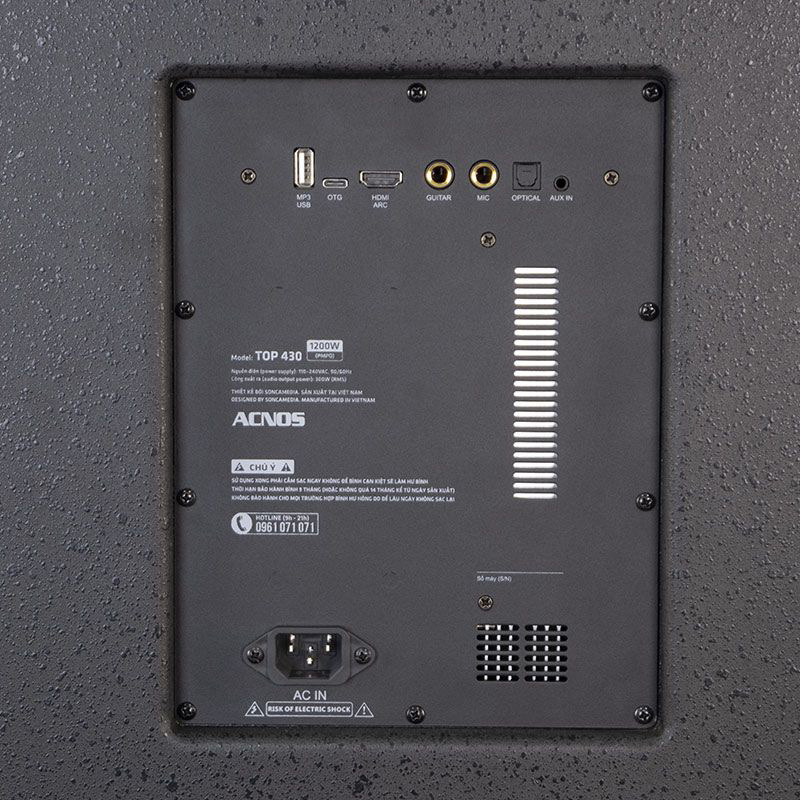 Loa Acnos TOP 430, Bass 40cm, Công Suất 300W, Bluetooth, 2 Tay Micro-8