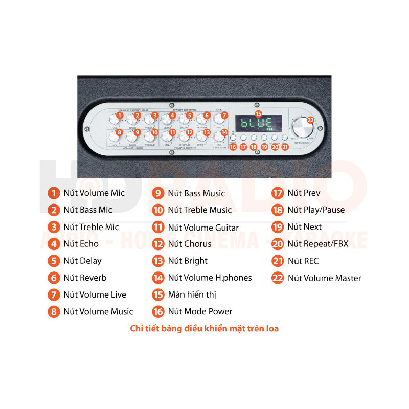 Loa Arirang MB2 Pro+ Plus, Công Suất 200W, Bass 16.5 cm, Kèm 2 Tay Mic-2