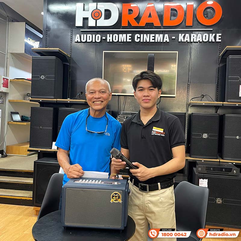 Loa Arirang Classic I, Bass 16.5cm, Công Suất 150W, Kèm 2 Tay Mic-8