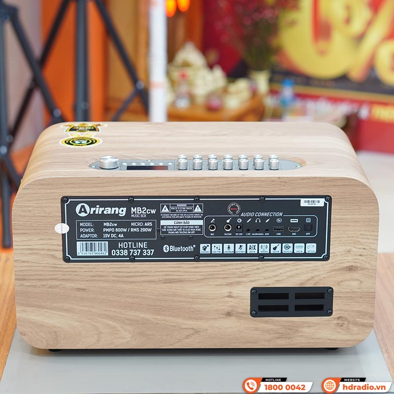 Loa Arirang MB2cw, Bass 16.5cm, Công suất 200W, Pin LiFePo4, Bluetooth 5.0, Livestream-3