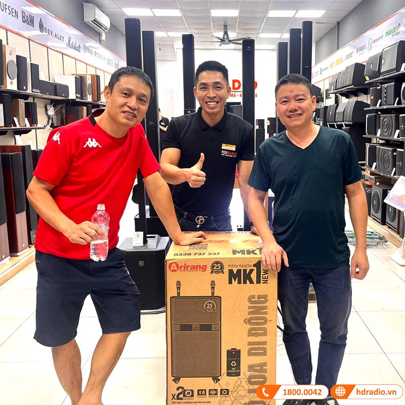 Loa Arirang MK1 New, Bass 40cm, Công suất RMS 250W, Kèm 2 micro UHF-3