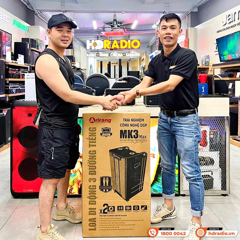 Loa kéo Arirang MK3 Max, Bass 40cm, công suất 350W, Pin 5-7h, kèm 2 tay micro-20