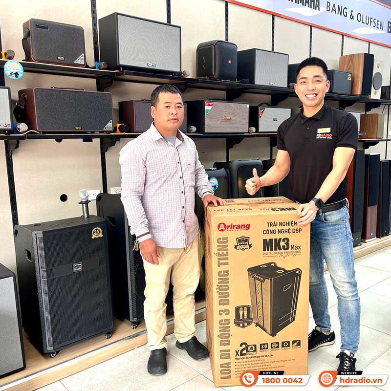 Loa kéo Arirang MK3 Max, Bass 40cm, công suất 350W, Pin 5-7h, kèm 2 tay micro-22