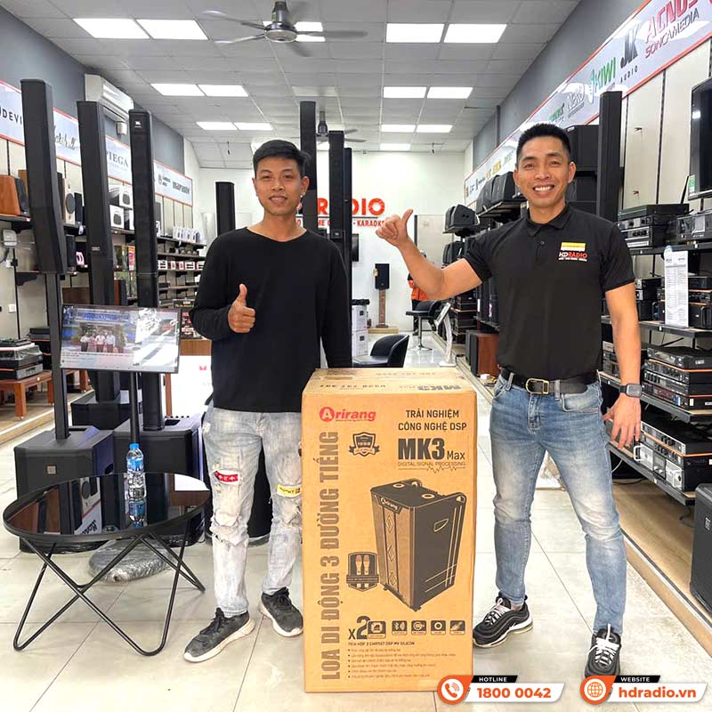 Loa kéo Arirang MK3 Max, Bass 40cm, công suất 350W, Pin 5-7h, kèm 2 tay micro-26