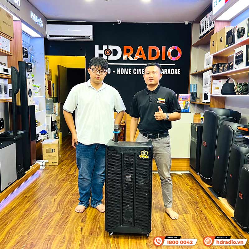 Loa kéo Arirang MK3 Max, Bass 40cm, công suất 350W, Pin 5-7h, kèm 2 tay micro-25