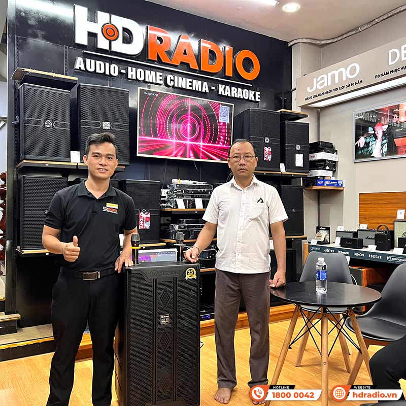 Loa kéo Arirang MK3 Max, Bass 40cm, công suất 350W, Pin 5-7h, kèm 2 tay micro-4