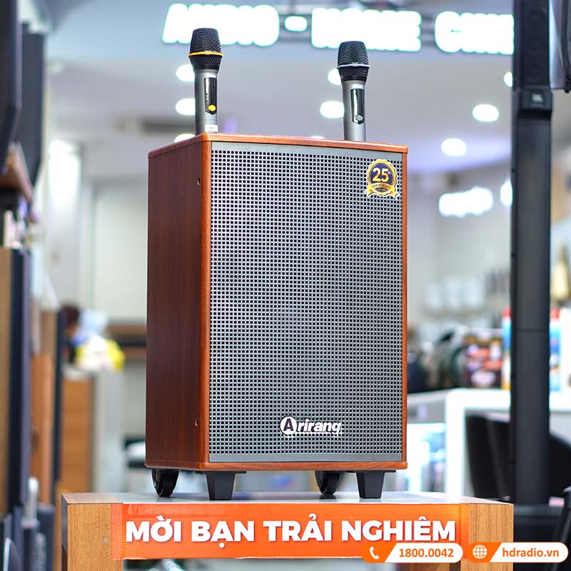 Loa Arirang MKS2, Bass 30cm, Công suất 80W, Bluetooth, AUX, USB, Thẻ Nhớ, Mic, Guitar, Kèm 2 micro-5