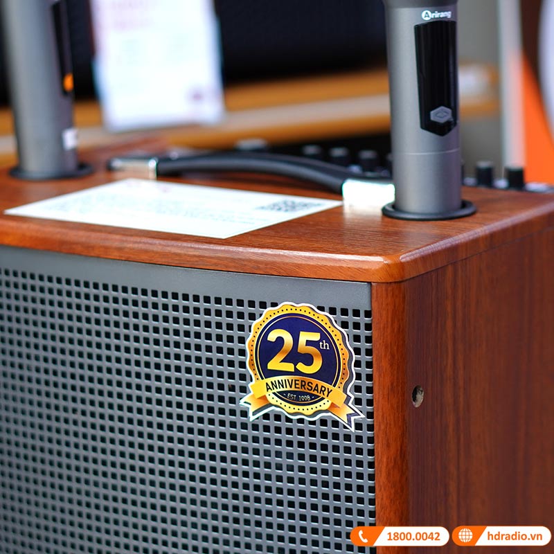 Loa Arirang MKS2, Bass 30cm, Công suất 80W, Bluetooth, AUX, USB, Thẻ Nhớ, Mic, Guitar, Kèm 2 micro-10