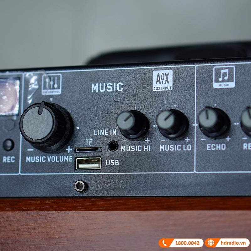 Loa Arirang MKS2, Bass 30cm, Công suất 80W, Bluetooth, AUX, USB, Thẻ Nhớ, Mic, Guitar, Kèm 2 micro-15