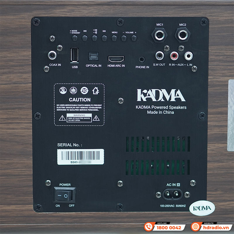 Dàn loa Kadma BS63 (công suất 240W, 2 mic, Điều khiển, Bluetooth, Optical, HDMI ARC)-10
