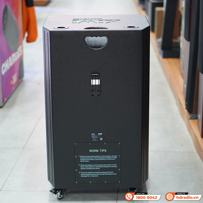 Loa kéo Kiwi K9018, Bass 50cm, Công suất 200W, Pin 4-7h, Kèm 2 tay micro-5
