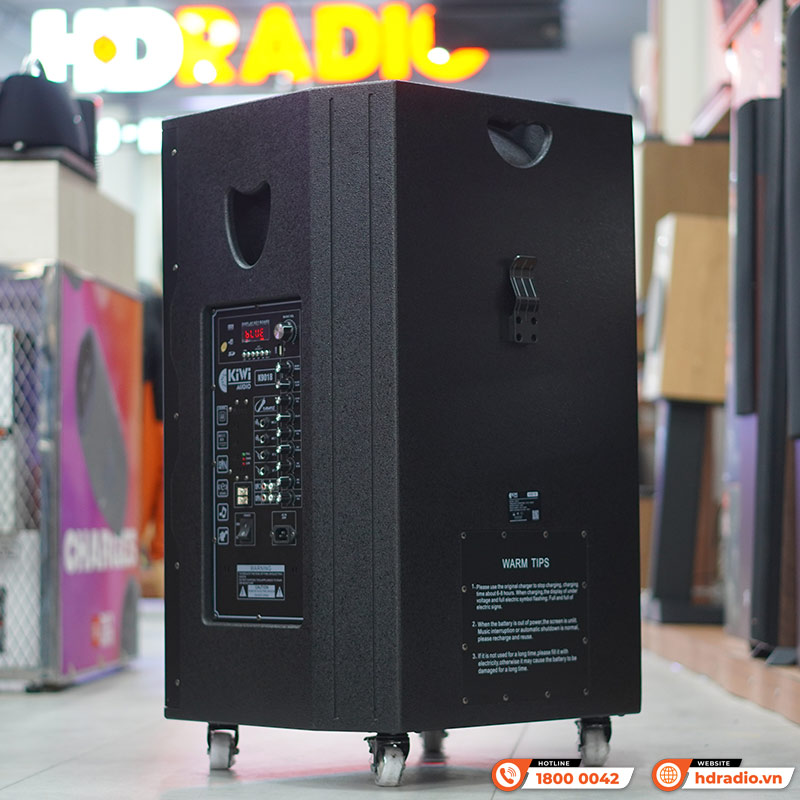 Loa kéo Kiwi K9018, Bass 50cm, Công suất 200W, Pin 4-7h, Kèm 2 tay micro-6