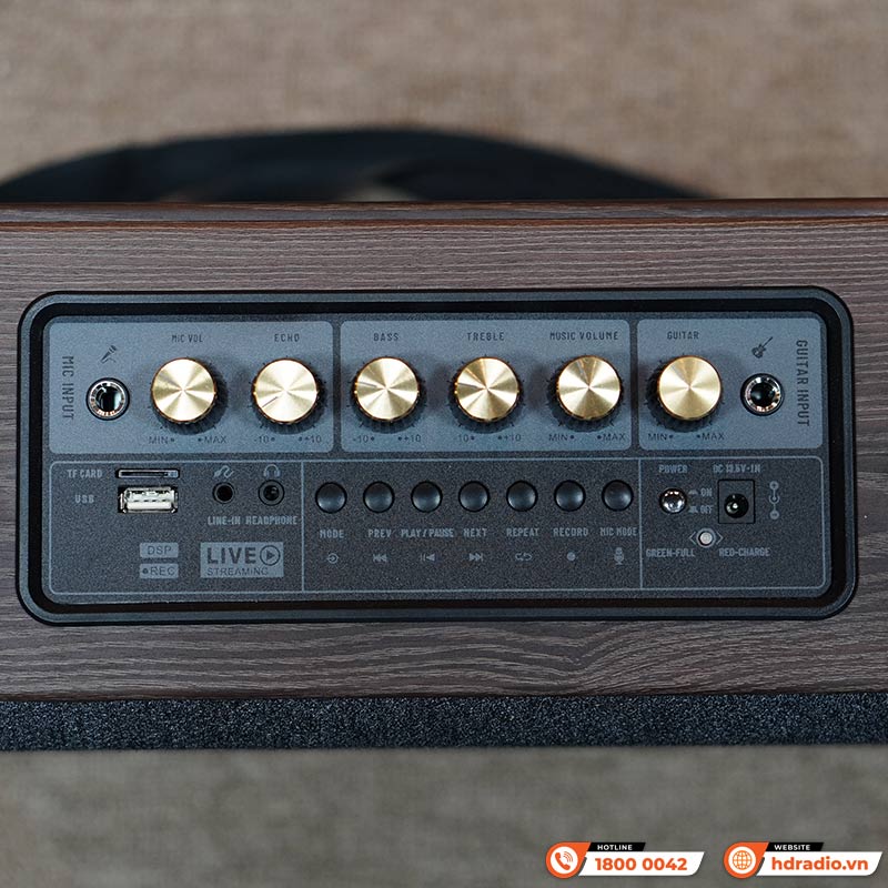 Loa Neko NK01 Pro, Bass 17cm, Công Suất 40W, Bluetooth, AUX, Kèm 2 Tay Mic-8