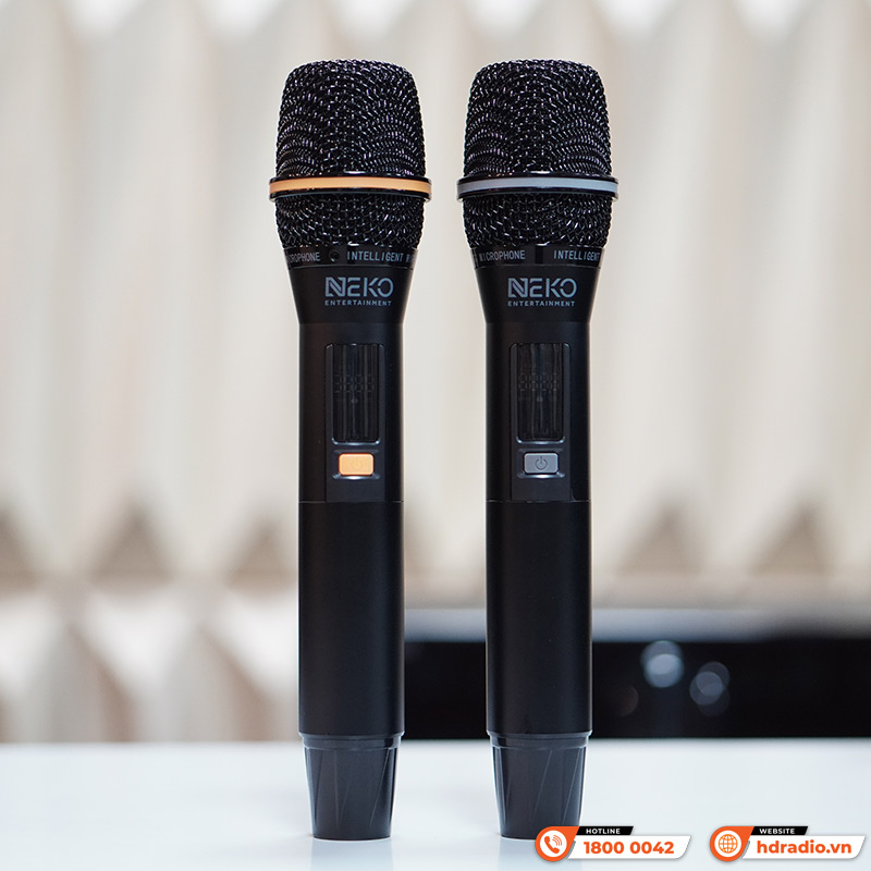 Loa Neko NK900, 120W, Bass 10cm, Bluetooth 5.0, Kèm 2 Micro (có sẵn pin cho mic và có thể sạc lại)-12