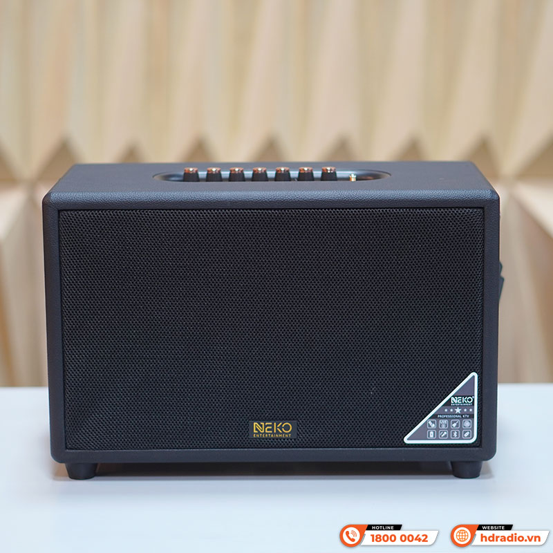 Loa Neko NK900, 120W, Bass 10cm, Bluetooth 5.0, Kèm 2 Micro (có sẵn pin cho mic và có thể sạc lại)-4