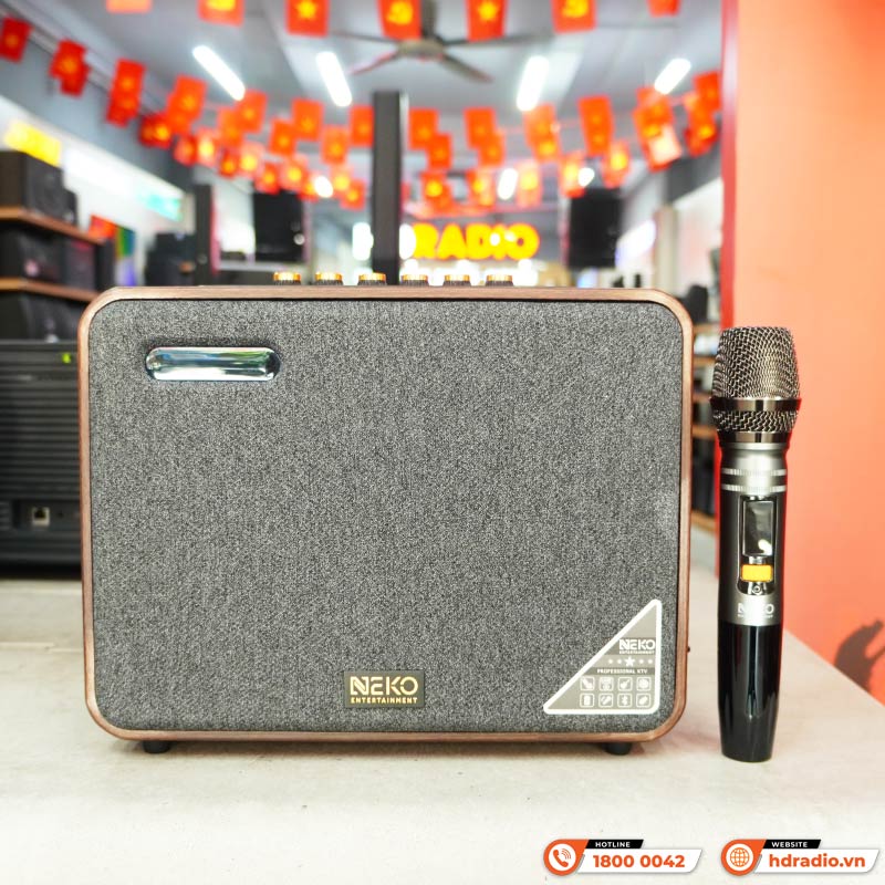 Loa Neko AMK-216, Bluetooth, AUX, Kèm 2 Tay Mic-1