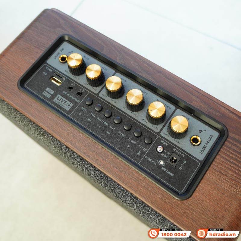 Loa Neko AMK-216, Bluetooth, AUX, Kèm 2 Tay Mic-7