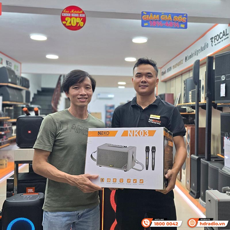Loa Neko NK03, Công suất 80W, Bluetooth, Aux, Kèm 2 Micro-11