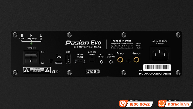 Kết nối Loa Paramax Pasion Evo