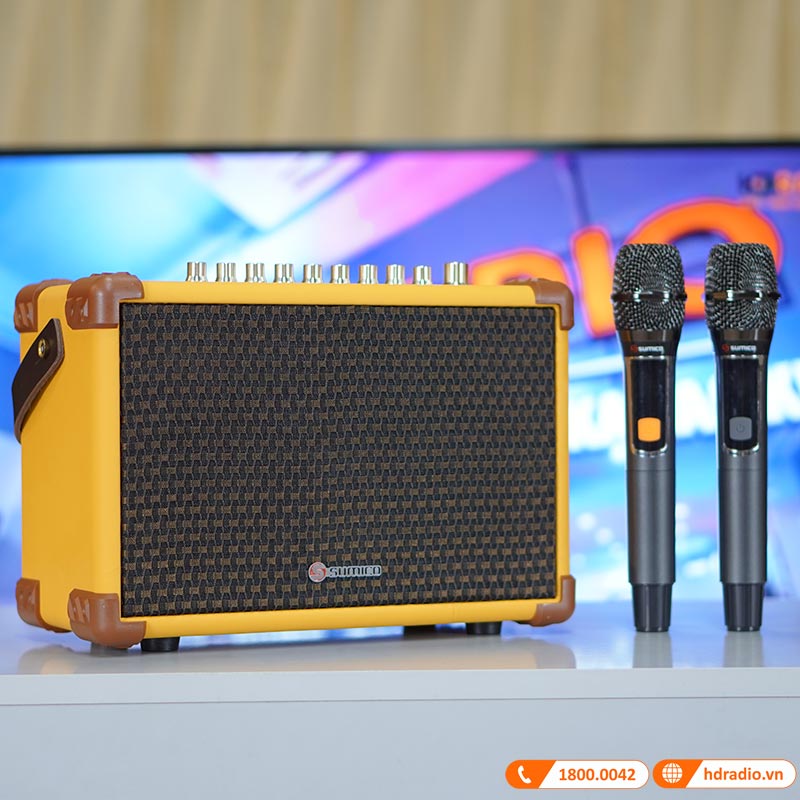 Loa Sumico Bella 42 Chính Hãng, Pin 8h, Công Suất 100W, Bluetooth, AUX, USB, Optical, HDMI, Kèm 2 Micro-5