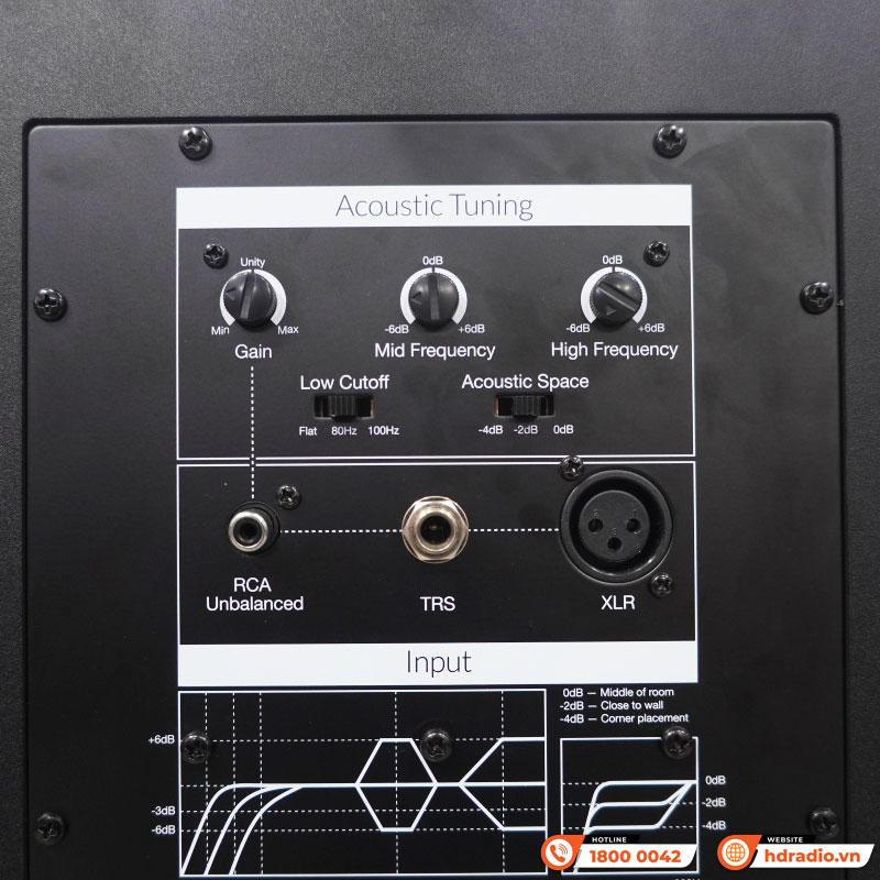 Loa kiểm âm PreSonus R80 V2, XLR, RCA, TRS-7