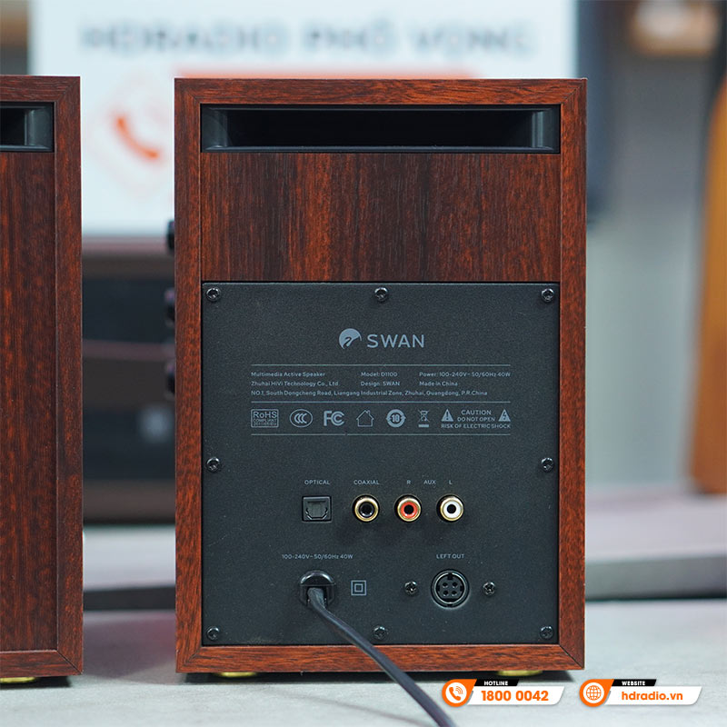 Loa Hivi Swan D1100, Bass 10cm, Công suất 62W, Bluetooth, Optical, Coaxial và Line-9