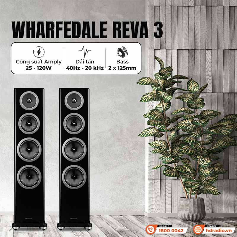 Loa Wharfedale Reva 3 (Độ nhạy 88dB, Tần số 40Hz-20KHz)-8