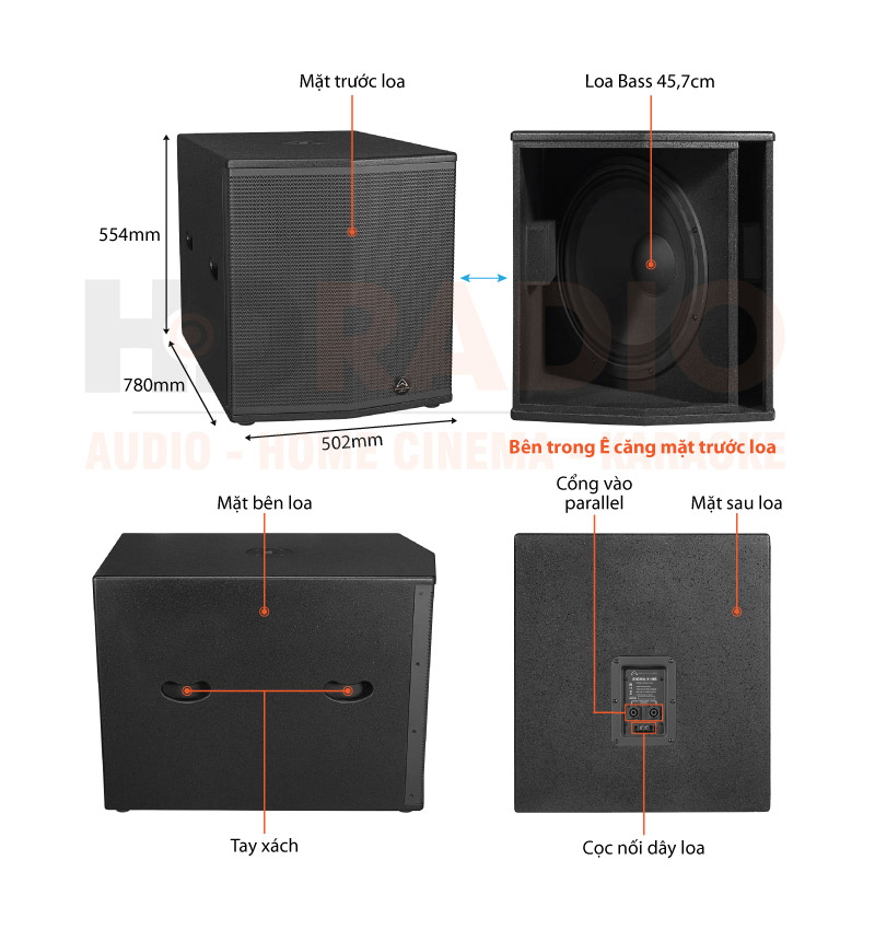 Chú thích loa sub Wharfedale Sigma X18B
