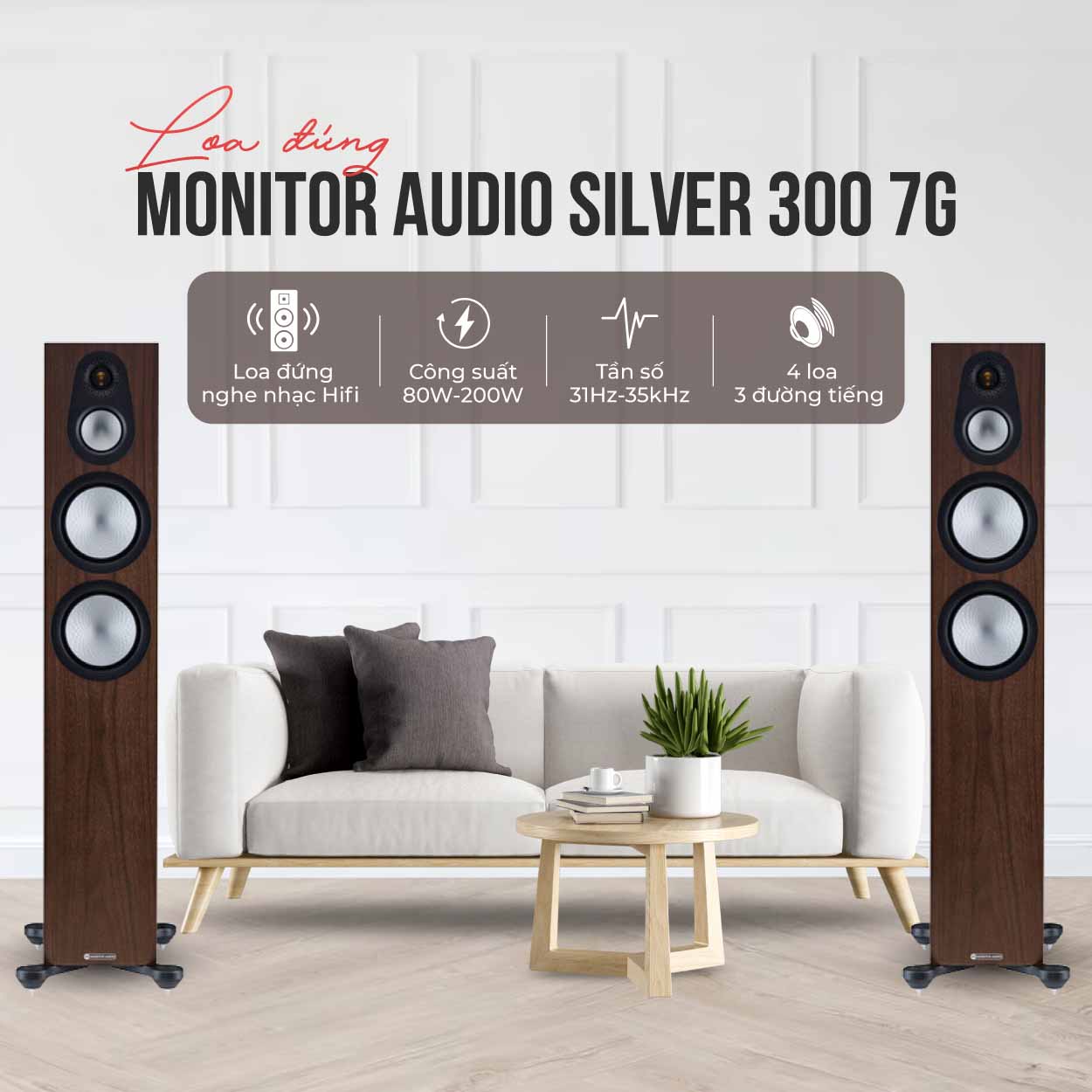 Tính năng nổi bật của Loa Monitor Audio Silver 300 7G