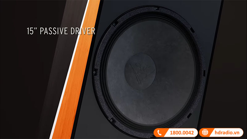 loa trầm đường kính 30.48cm kết hợp cùng tản nhiệt thụ động 38cm