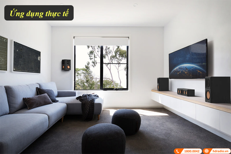 Loa center Klipsch RP-404C II thích hợp sử dụng trong phòng khách, phòng nghe nhạc-xem phim gia đình, phòng làm việc