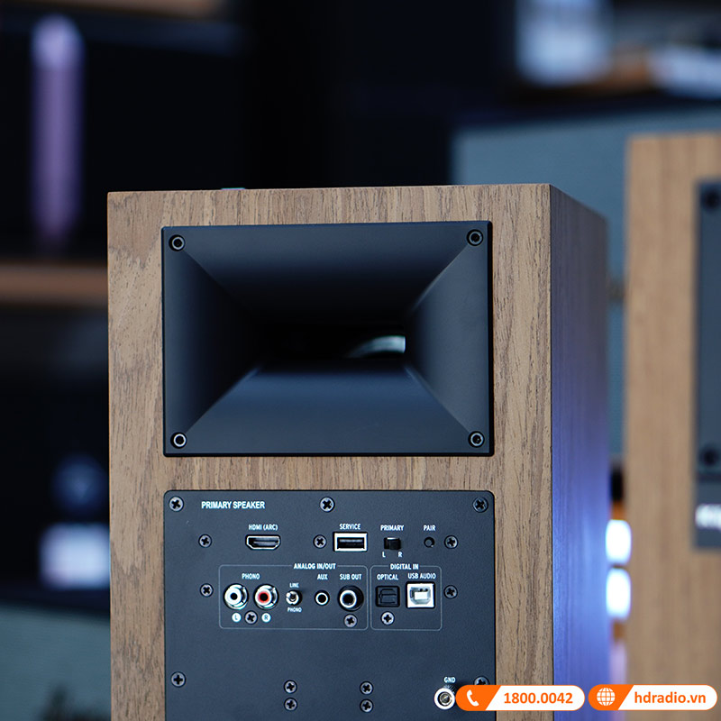 Loa Klipsch The Sevens Chính Hãng, Bluetooth, AUX, Optical, RCA, Sub Out, Công Suất 200W, Độ nhạy 112dB, Tần số 39Hz-25kHz-12