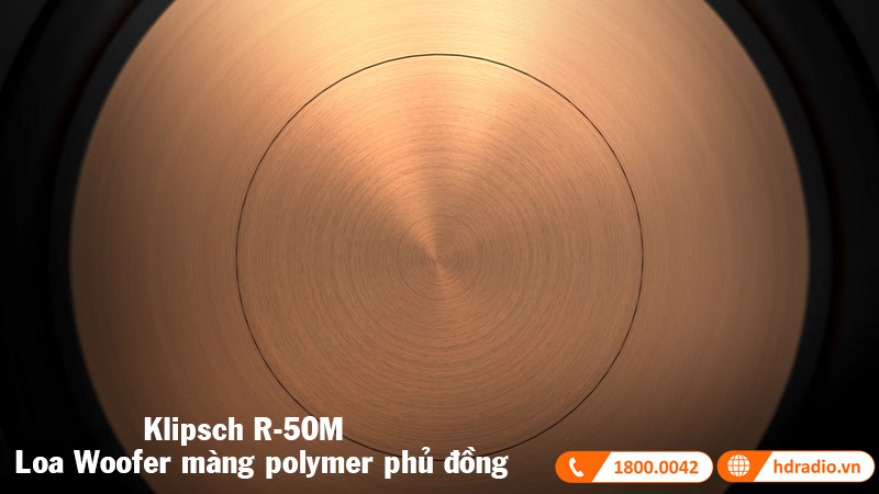 loa woofer mang polymer phu dong cua loa klipsch r-50m