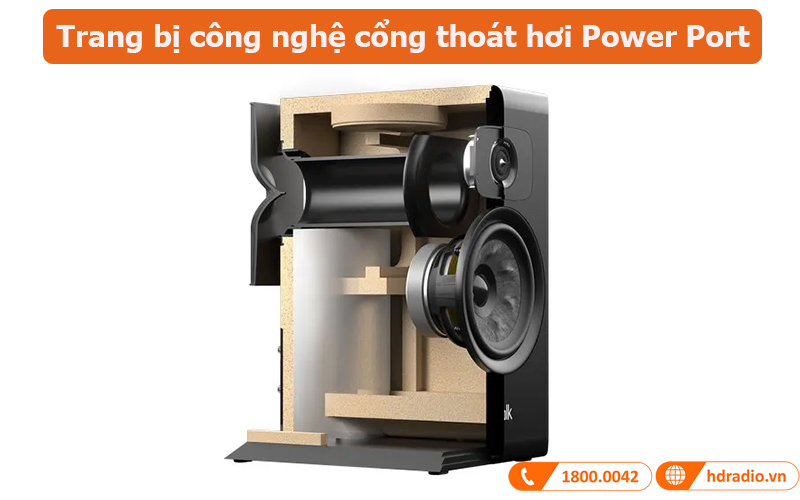 Loa bookshelf Polk Audio Legend L200 trang bị công nghệ cổng thoát hơi Power Port