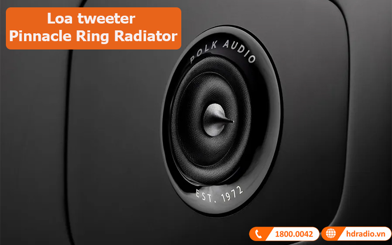 loa bookshelf Polk Audio Legend L200 loa tweeter Pinnacle Ring Radiator