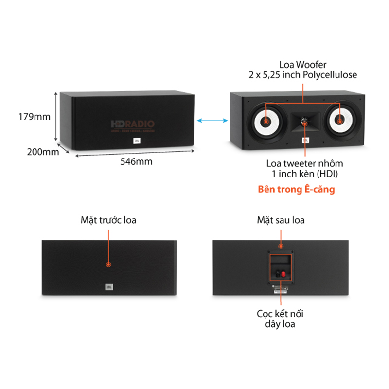chu thich loa center jbl stage a125c
