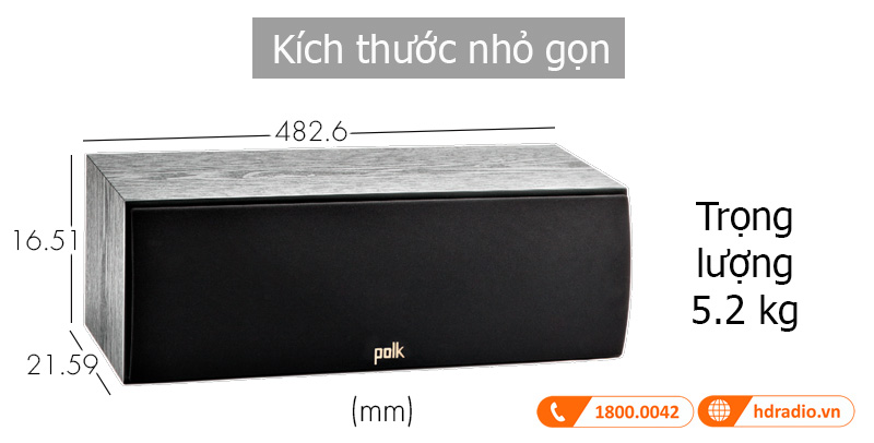 Kich thuoc Polk Audio T30