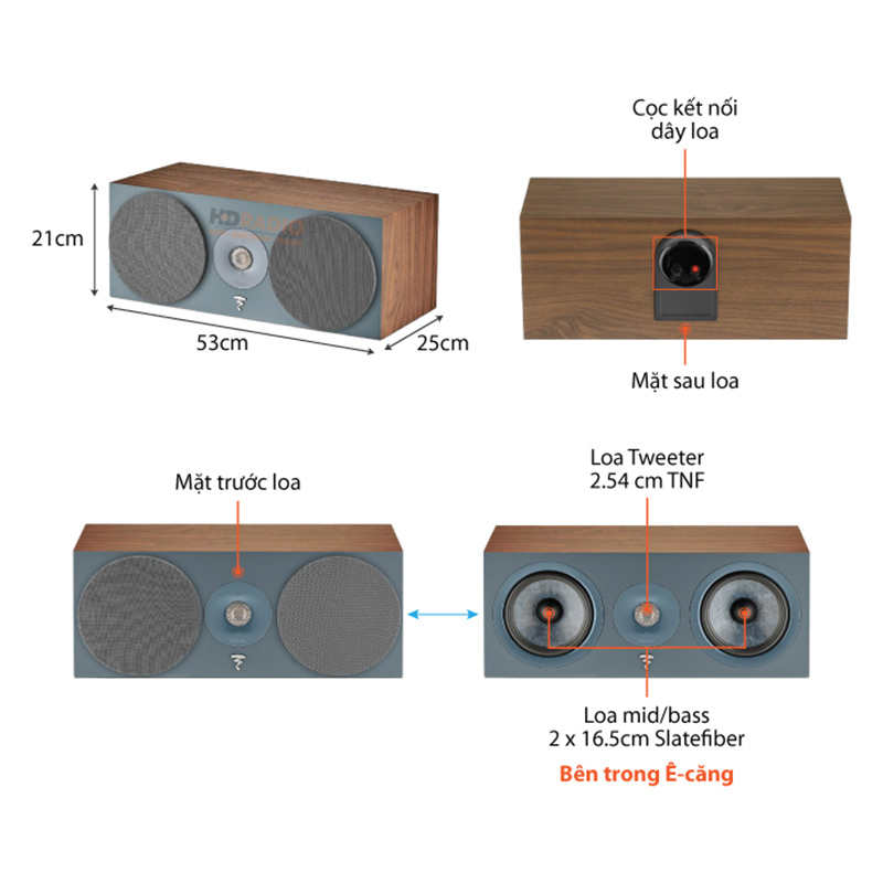 Loa Focal Chora Center (Độ nhạy 91dB, Tần số 59Hz-28KHz)-2