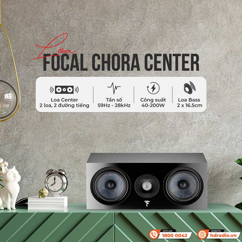 Loa Focal Chora Center (Độ nhạy 91dB, Tần số 59Hz-28KHz)-1