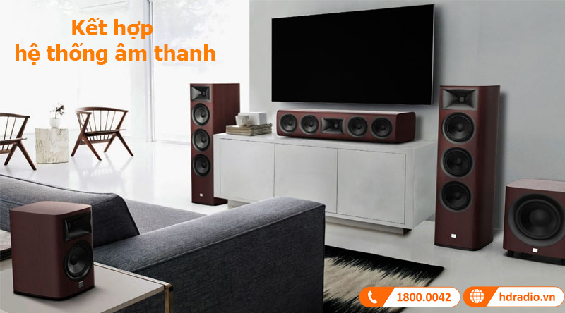 Loa center JBL HDI ứng dụng thực tế 