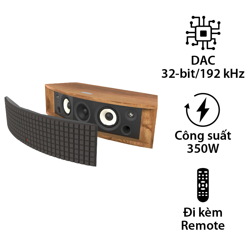 Loa JBL L75ms Music System, DAC 32-bit/192kHz, Bluetooth, Wifi, HDMI ARC, AUX, Phono, Sub Out, Đi Kèm Remote, Công Suất 350W