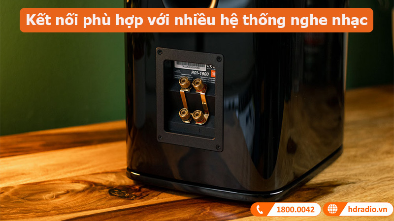 Loa bookshelf JBL HDI 1600 kết nối phù hợp nhiều hệ thống âm thanh 