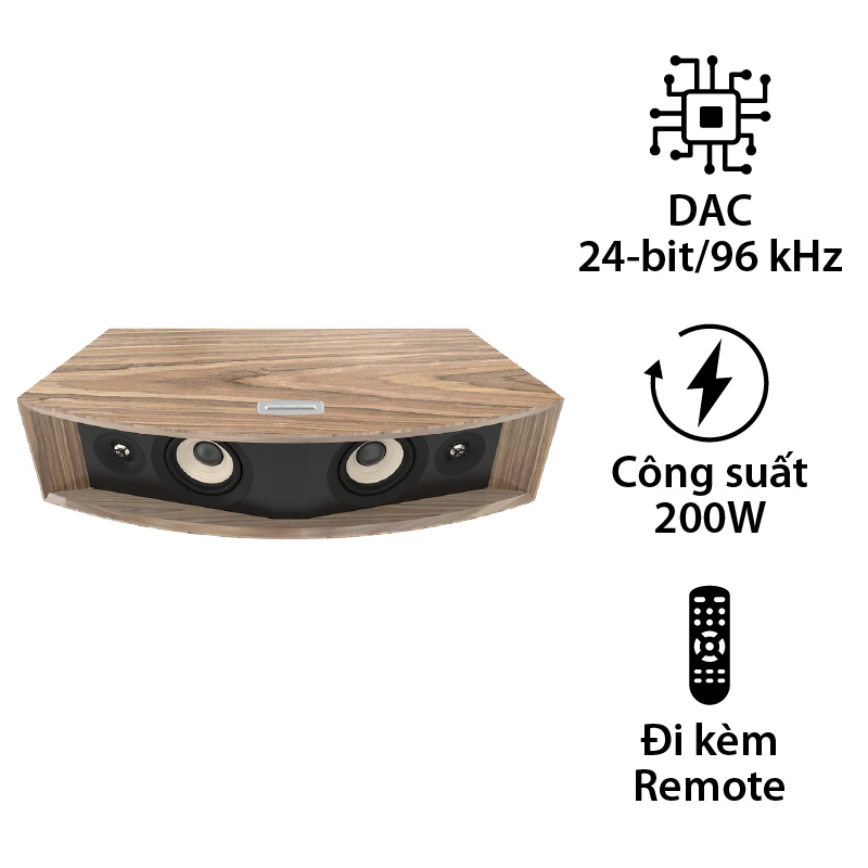 Loa JBL L42ms Music System, DAC 24-bit/96 kHz, WiFi, Bluetooth, AUX, HDMI ARC, đi kèm remote, Công Suất 200W