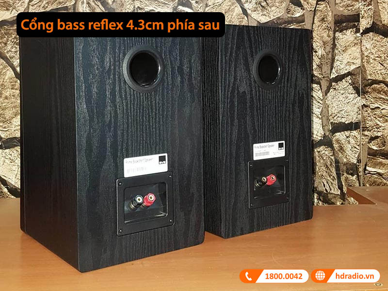 Cổng bass reflex 4.3cm phía sau
