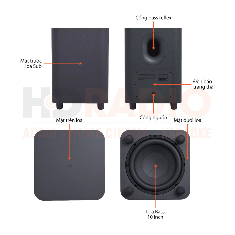 Loa JBL Bar 1300 Công Suất 1170W, Âm Thanh Vòm Ảo 11.1.4 Kênh Dolby Atmos, DTS:X, Bluetooth 5.0, HDMI, Optical-3