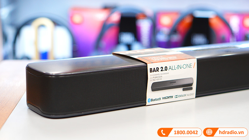 Cận cảnh mặt trước loa JBL BAR 2.0 all in one