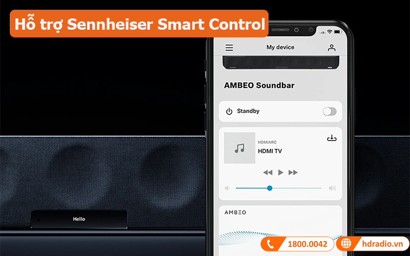 Loa Sennheiser Ambeo Soundbar hỗ trợ Sennheiser Smart Control 