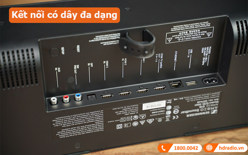 Loa Sennheiser Ambeo Soundbar kết nối có dây đa dạng 